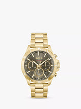 John Lewis BOSS Men's Troper Chronograph Watch, Gold/ Olive Green- Buy online at McGrocer
