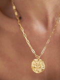 Monica Vinader goddess coin charm gold vermeil, UK version