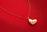 Monica Vinader Heart Pebble Locket Pendant in Gold, imported from the UK