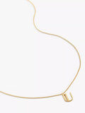 Monica Vinader Alphabet Pendant Necklace, Gold, U