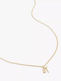 Monica Vinader Alphabet Pendant Necklace, Gold, K