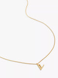 Monica Vinader Alphabet Pendant Necklace, Gold, V