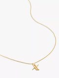 Monica Vinader Alphabet Pendant Necklace, Gold, X