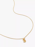 Monica Vinader Alphabet Pendant Necklace, Gold, S
