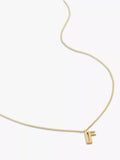 Monica Vinader Alphabet Pendant Necklace, Gold, F