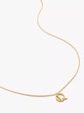 Monica Vinader Alphabet Pendant Necklace, Gold, Q
