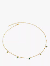 John Lewis Monica Vinader Onyx Choker Necklace in Gold and Green- Buy online at McGrocer
