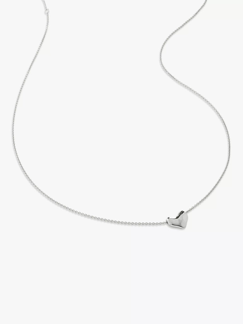 Monica Vinader mini heart pendant necklace silver (British brand)