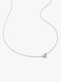 Monica Vinader mini heart pendant necklace silver (British brand)