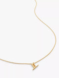 Monica Vinader Alphabet Pendant Necklace, Gold, Y