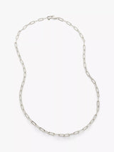 John Lewis Monica Vinader Long Paperclip Chain Necklace Silver 50cm- Buy online at McGrocer