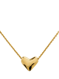 Monica Vinader heart pebble necklace in gold on adjustable chain (British brand)