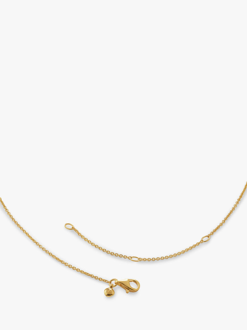 Monica Vinader heart pebble necklace in gold on adjustable chain (British brand)