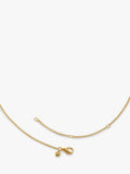 Monica Vinader heart pebble necklace in gold on adjustable chain (British brand)