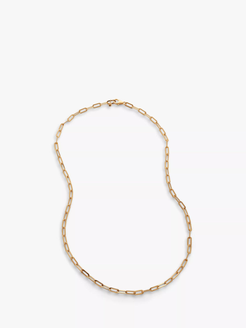 Monica Vinader paperclip chain necklace in gold 50cm (British brand)