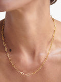 Monica Vinader paperclip chain necklace in gold 50cm (British brand)