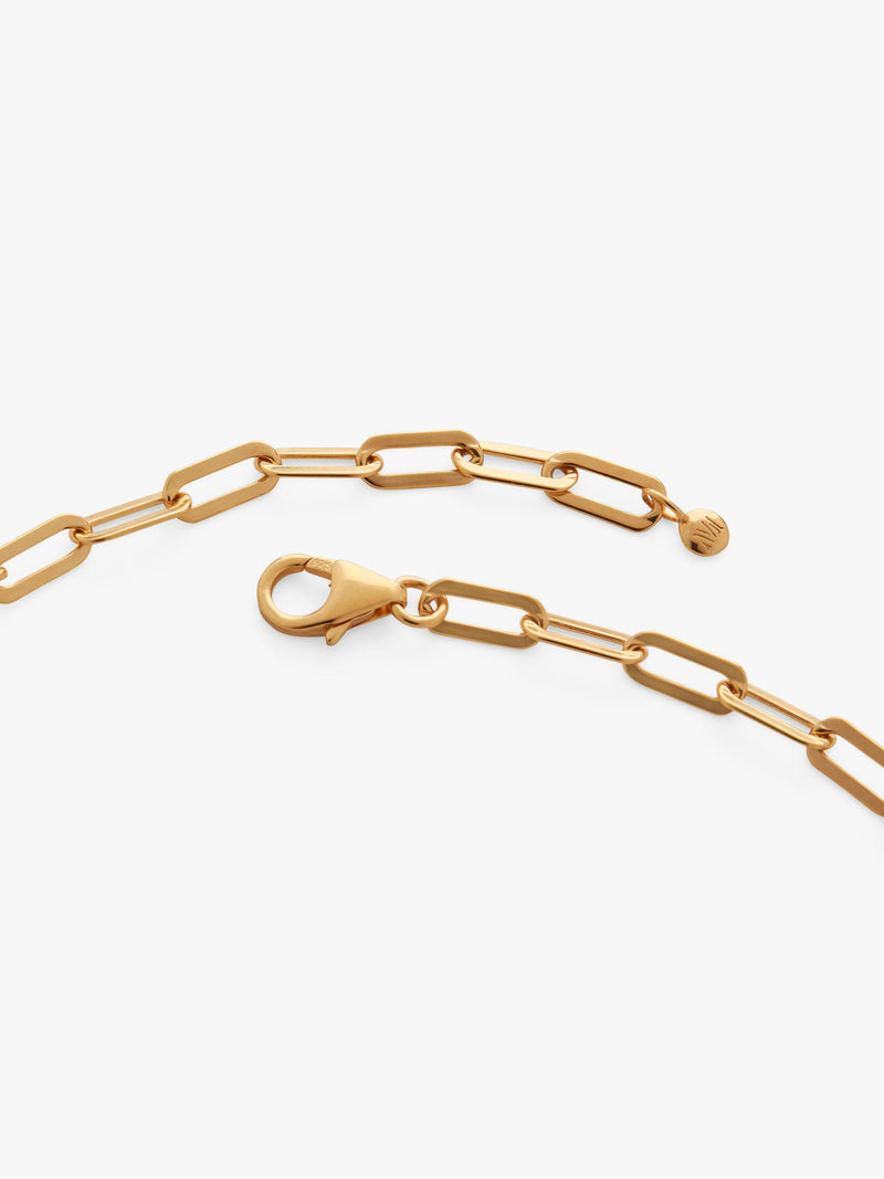 Monica Vinader paperclip chain necklace in gold 50cm (British brand)