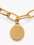 Monica Vinader ID Oval Charm Bracelet adjustable up to 18cm (British brand)