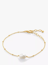 John Lewis Monica Vinader Nura Keshi Pearl Gold Chain Bracelet- Buy online at McGrocer
