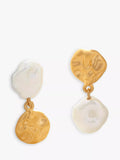 Monica Vinader Keshi Pearl Stud Earrings gold (British brand)
