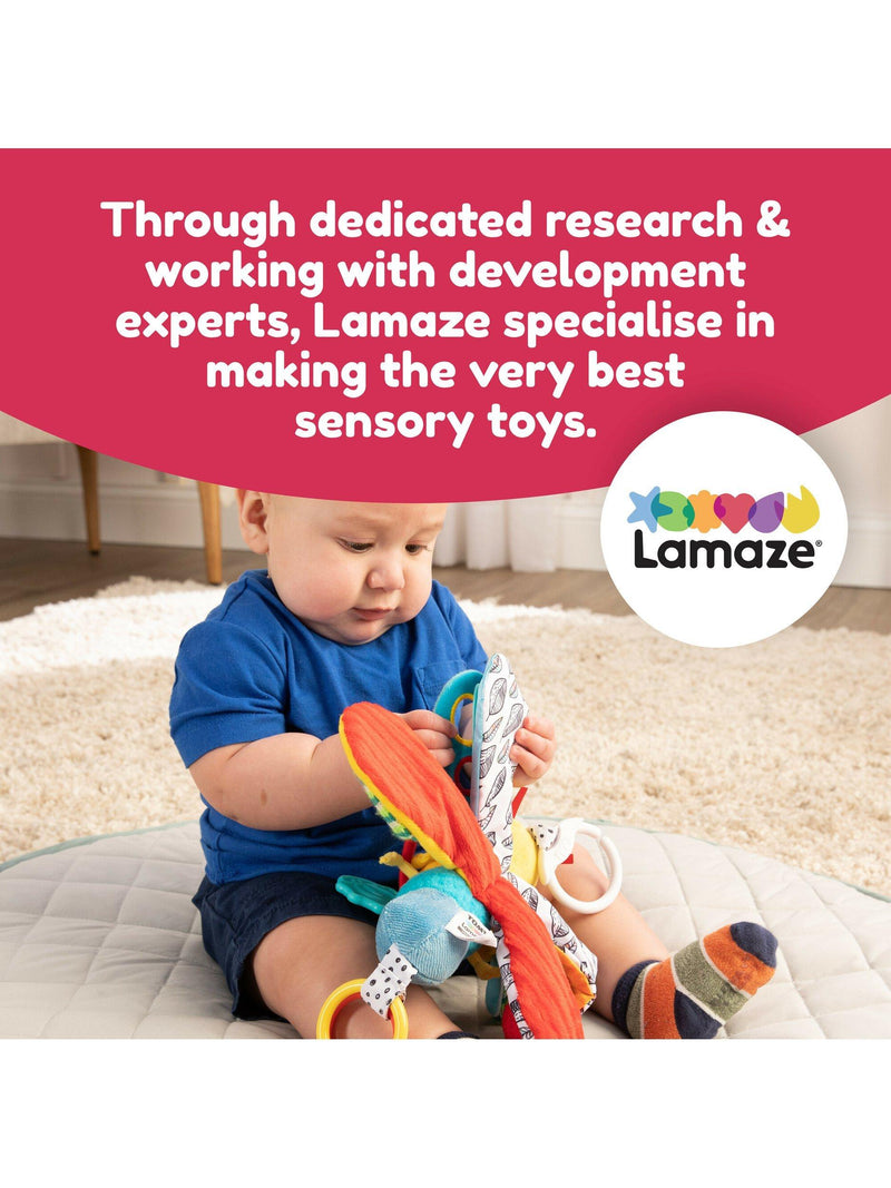 Lamaze firefly activity toy with peek-a-boo mirror and teether, UK version