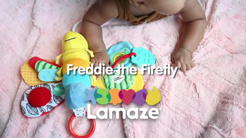 Lamaze firefly activity toy with peek-a-boo mirror and teether, UK version
