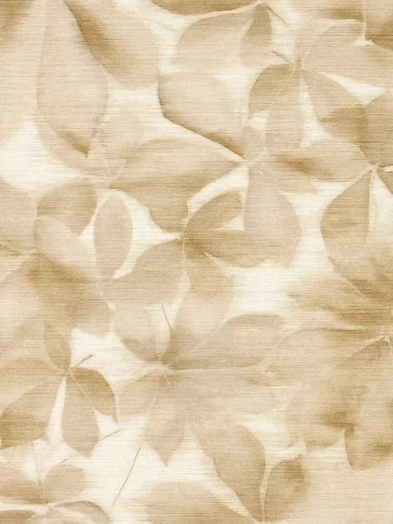Harlequin grounded wallpaper with horse chestnut leaf design and fabric-like emboss, UK version
