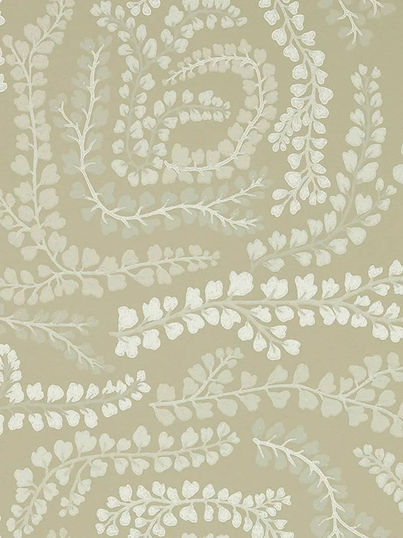 Wallpaper with wild clover and maidenhair fern pattern, UK version