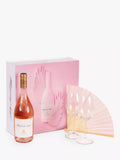 Chateau d'Esclans Whispering Angel rosé wine gift set with glasses and fan 75cl - British product