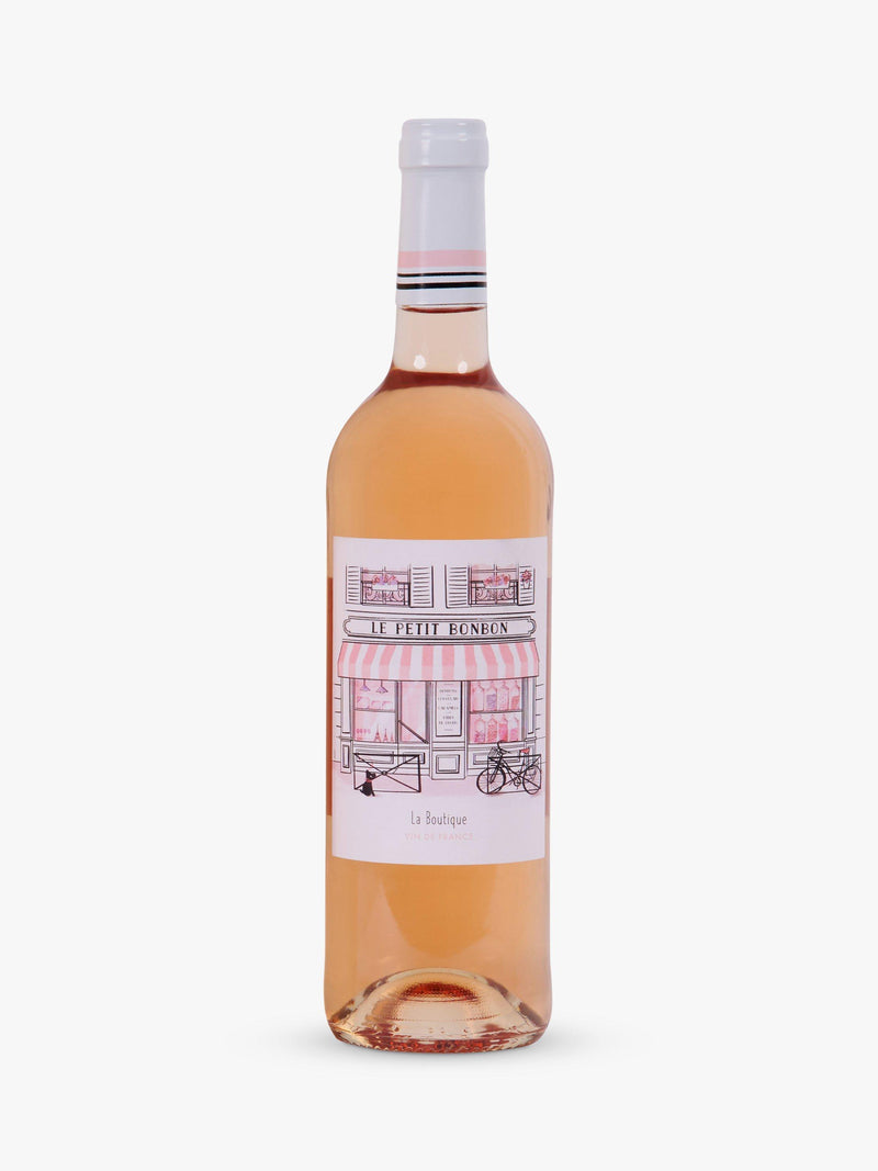La Petit Bonbon rose wine in decorative tin lid box 75cl, imported from the UK