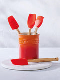 Le Creuset stoneware utensil set with silicone tools and 1.1L holder, 5 piece, UK version