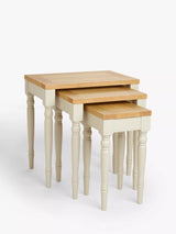 John Lewis John Lewis Foxmoor Nest of 3 Tables, Oak/Natural- Buy online at McGrocer