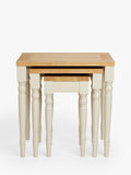 John Lewis Foxmoor nest of 3 tables acacia oak veneer, imported from the UK