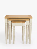 John Lewis Foxmoor nest of 3 tables acacia oak veneer, imported from the UK