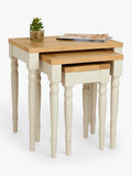 John Lewis Foxmoor nest of 3 tables acacia oak veneer, imported from the UK