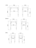 John Lewis Foxmoor nest of 3 tables acacia oak veneer, imported from the UK