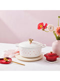 Le Creuset cast iron mini hearts round casserole 22cm, imported from the UK