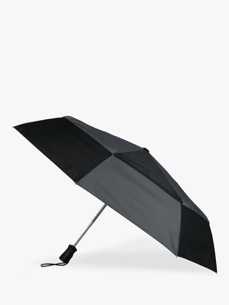 totes Eco Auto Open Close umbrella Black Charcoal, imported from the UK