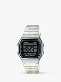 Casio digital watch clear/black - British product