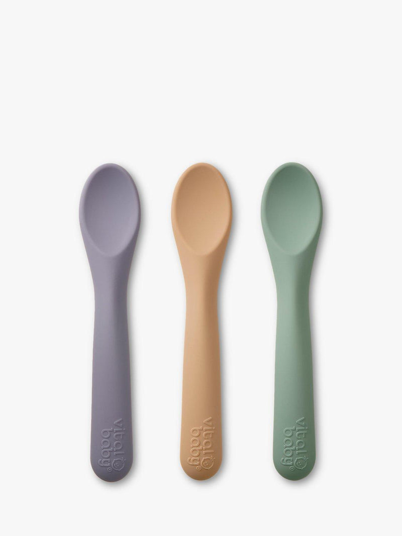 Vital Baby Nourish silicone spoons pack of 3 (British brand)