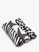 John Lewis Etta Loves GOTS Organic Cotton Animal Print Sensory Muslin Squares Pack of 3 Multi- Buy online at McGrocer
