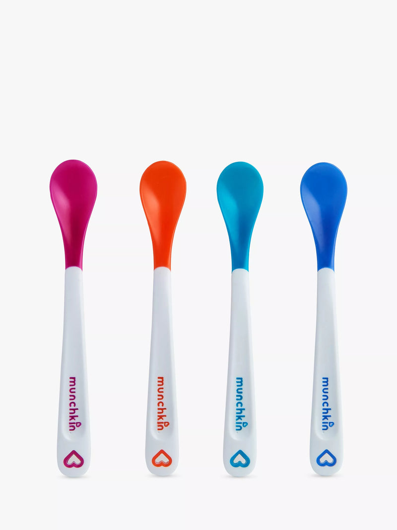 Munchkin White Hot Safety Spoons Multi Set of 4, imported from the UK