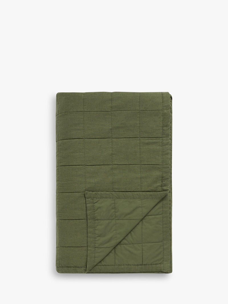 John Lewis linen blend quilted bedspread 250 x 260cm, UK version