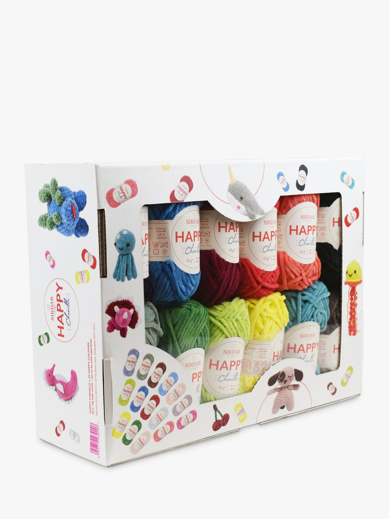 Sirdar Happy Colours Chenille DK yarn set 25 balls (British brand)
