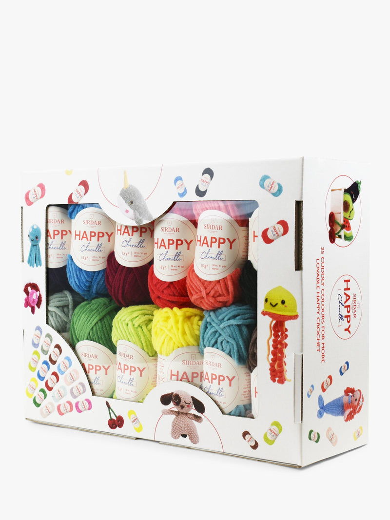 Sirdar Happy Colours Chenille DK yarn set 25 balls (British brand)