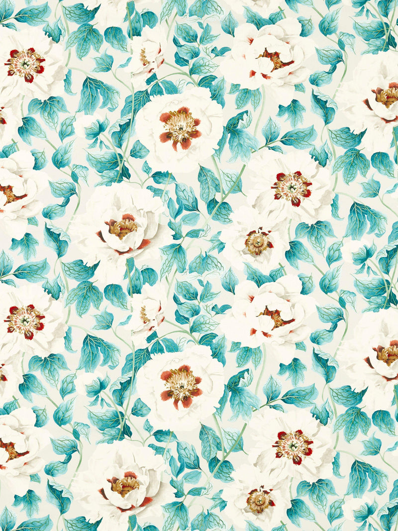 Harlequin Florent furnishing fabric floral linen blend, imported from the UK