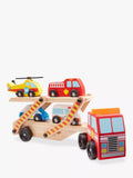 Melissa & Doug wooden emergency vehicle carrier with vehicles - British product