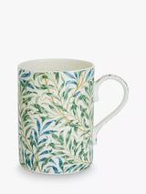 John Lewis Morris & Co. Spode Willow Boughs Bone China Mug, 340ml, Green/Multi- Buy online at McGrocer