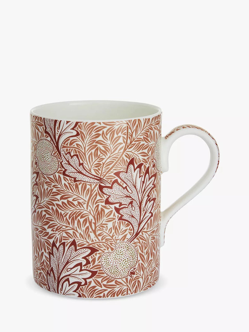 Morris & Co. Spode Apple bone china mug 340ml red multi - British product