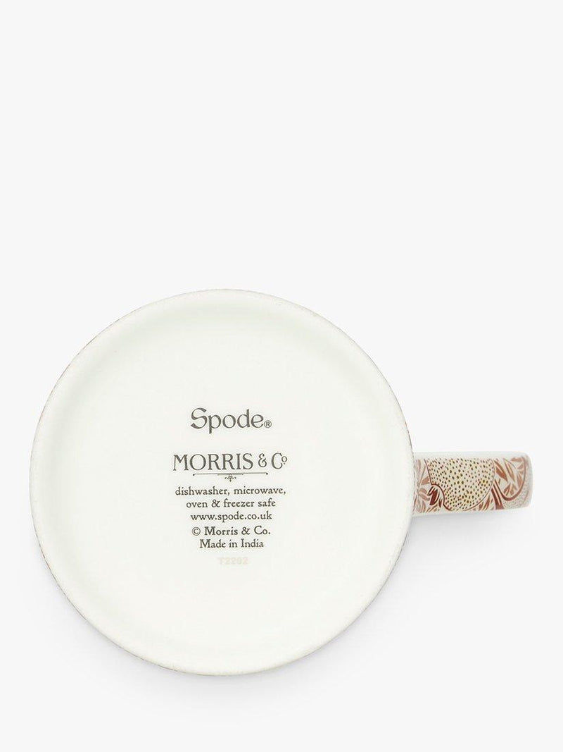 Morris & Co. Spode Apple bone china mug 340ml red multi - British product